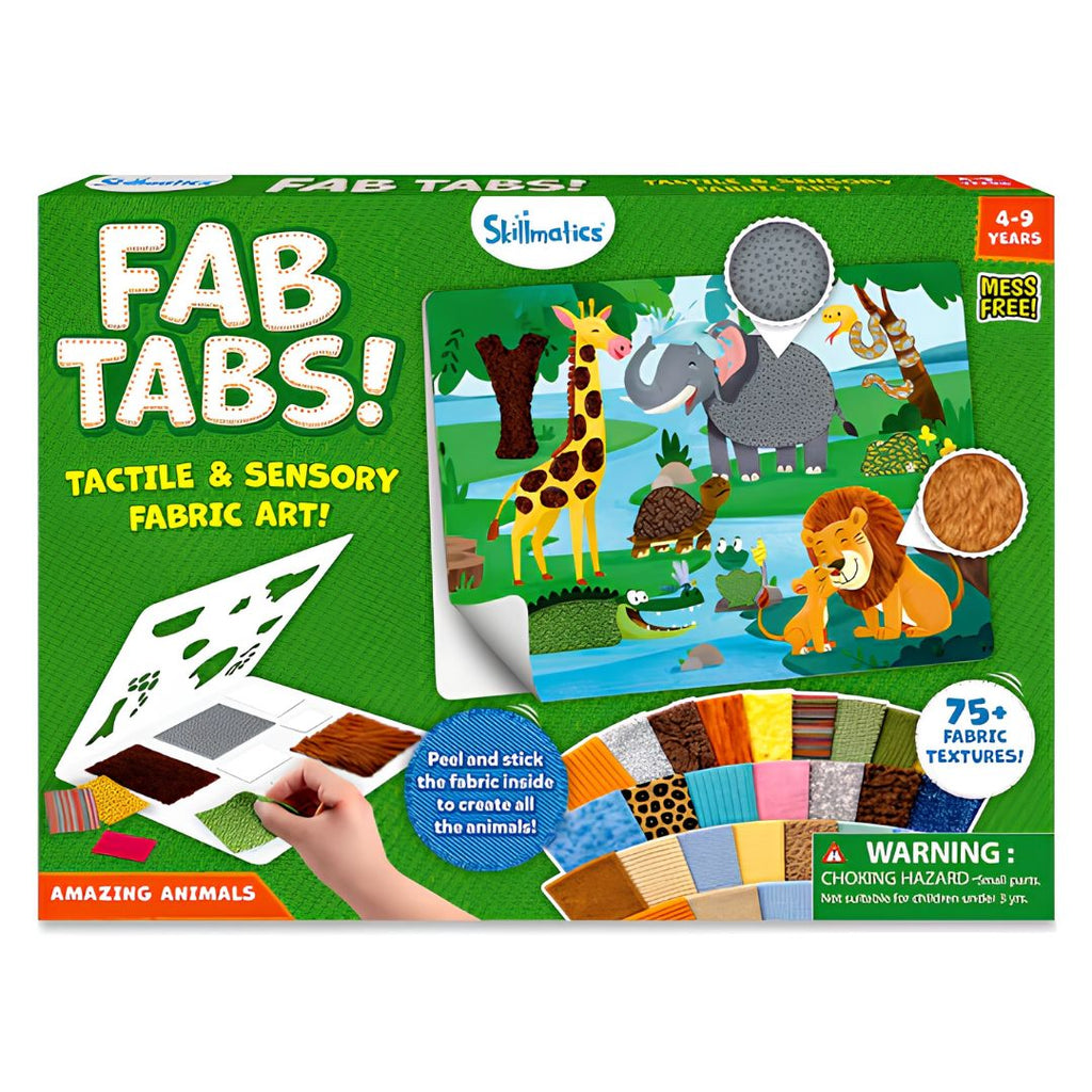 Skillmatics: Fab Tabs Amazing Animals Tactile & Sensory Fabric Art