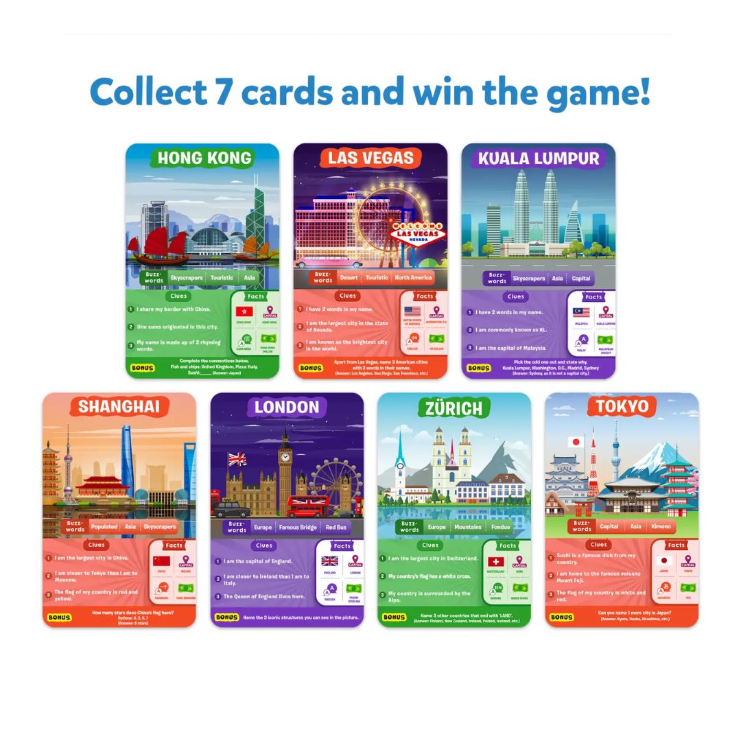 Skillmatics: Guess in 10 - Cities Around The World | Trivia Card Game