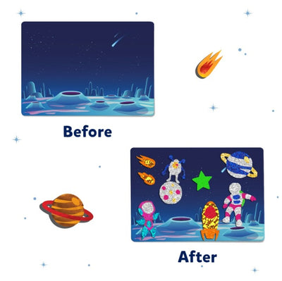 Skillmatics Foil Fun: Up In Space Art Kit