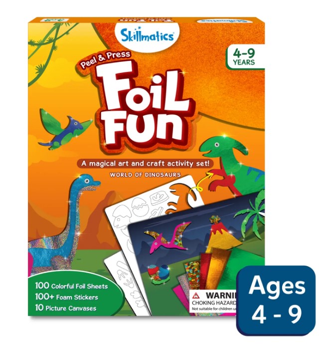 Skillmatics Foil Fun: World Of Dinosaurs Art Kit