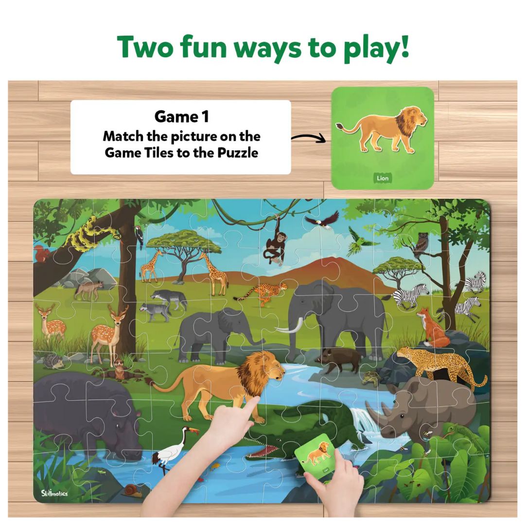 Skillmatics: Piece & Play - Amazing Animals | Floor Puzzle & Game