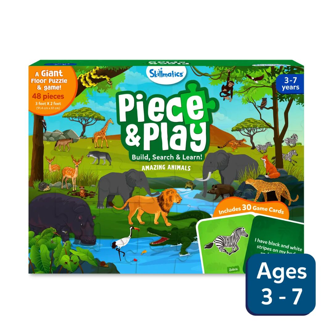 Skillmatics: Piece & Play - Amazing Animals | Floor Puzzle & Game
