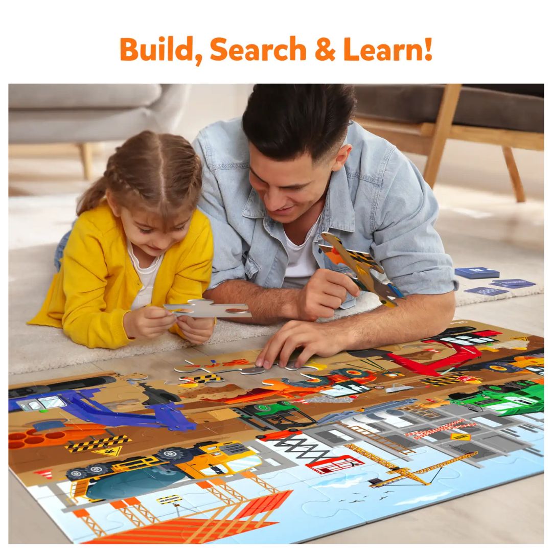 Skillmatics: Piece & Play - Construction Site Floor Puzzle & Game