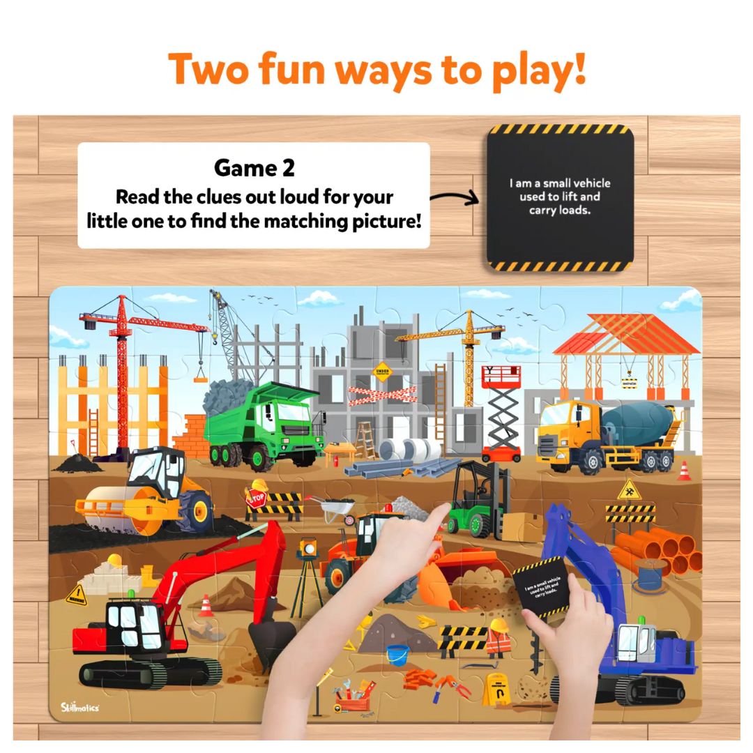 Skillmatics: Piece & Play - Construction Site Floor Puzzle & Game