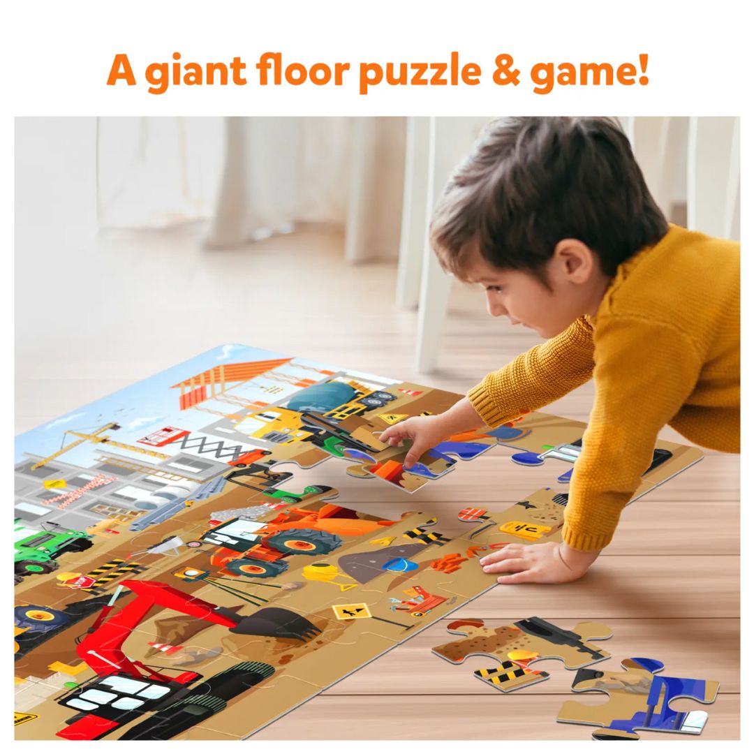 Skillmatics: Piece & Play - Construction Site Floor Puzzle & Game