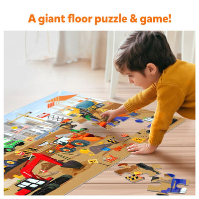 Skillmatics: Piece & Play - Construction Site Floor Puzzle & Game
