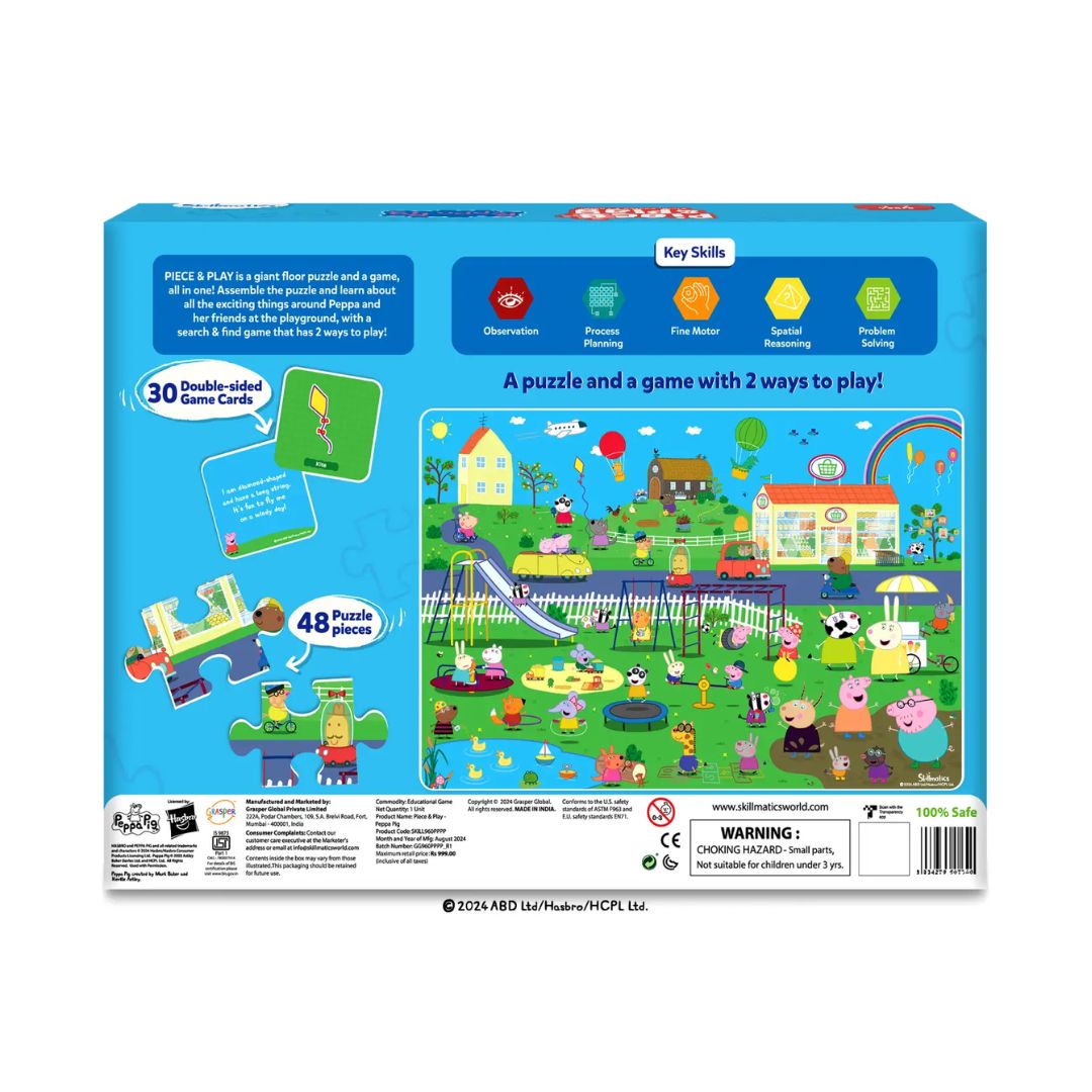 Skillmatics: Piece & Play - Peppa Pig | Floor Puzzle & Game