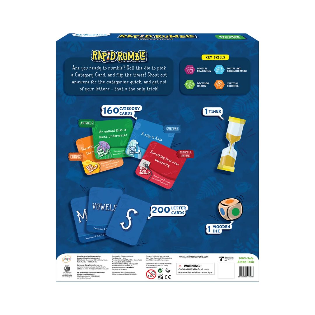 Skillmatics Rapid Rumble Superpack Board Game