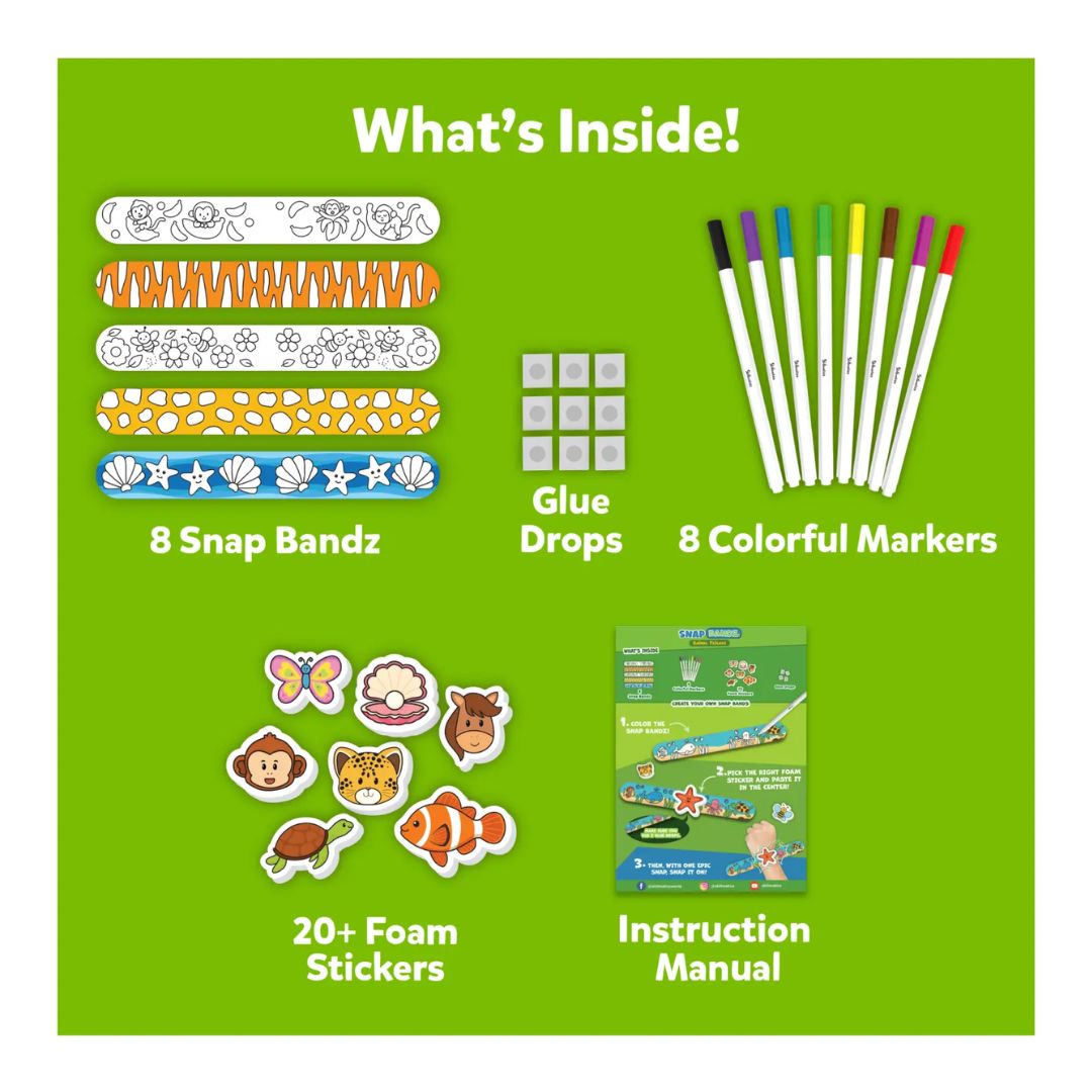 Skillmatics: Snap Bandz - Animal Friends | DIY Art & Craft Activity