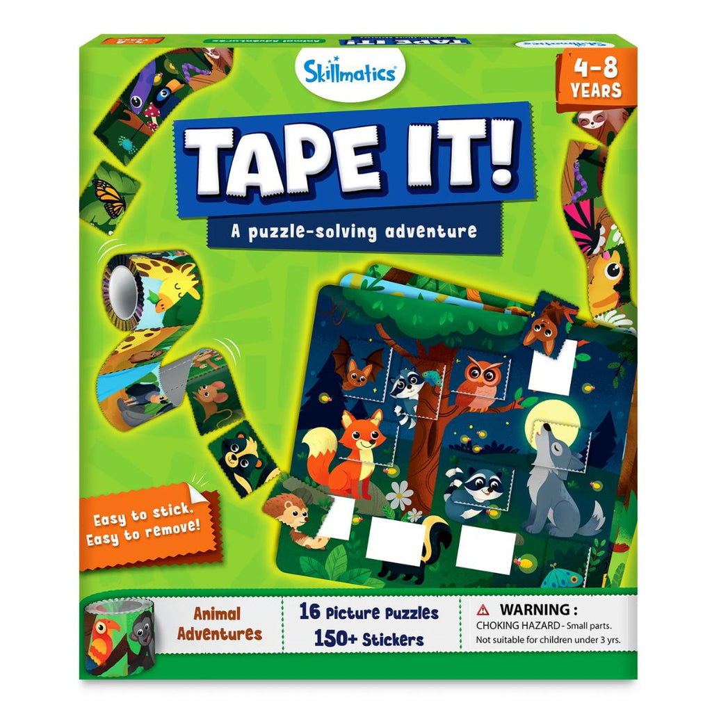 Skillmatics: Tape It - Animal Adventures | Sticker Puzzle Activity