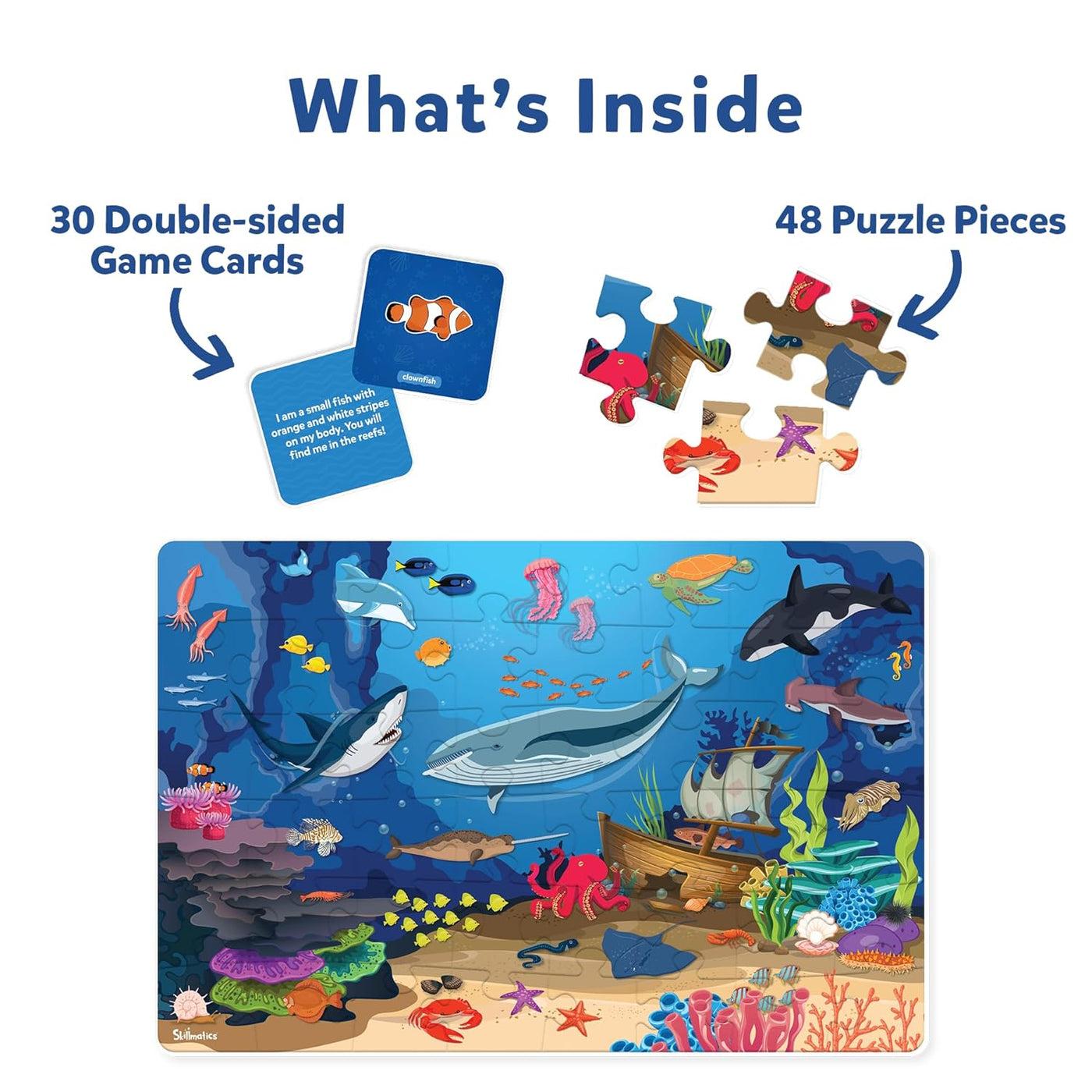 Skillmatics: Piece & Play: Underwater Animals | Floor Puzzle