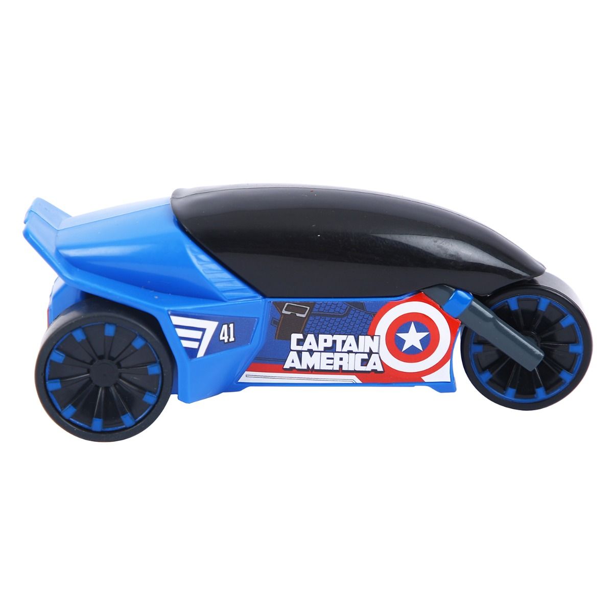 Skoodle Marvel Pull-Back Rider Bike - Captain America