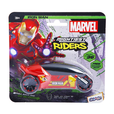 Skoodle Marvel Pull-Back Rider Bike - Iron Man