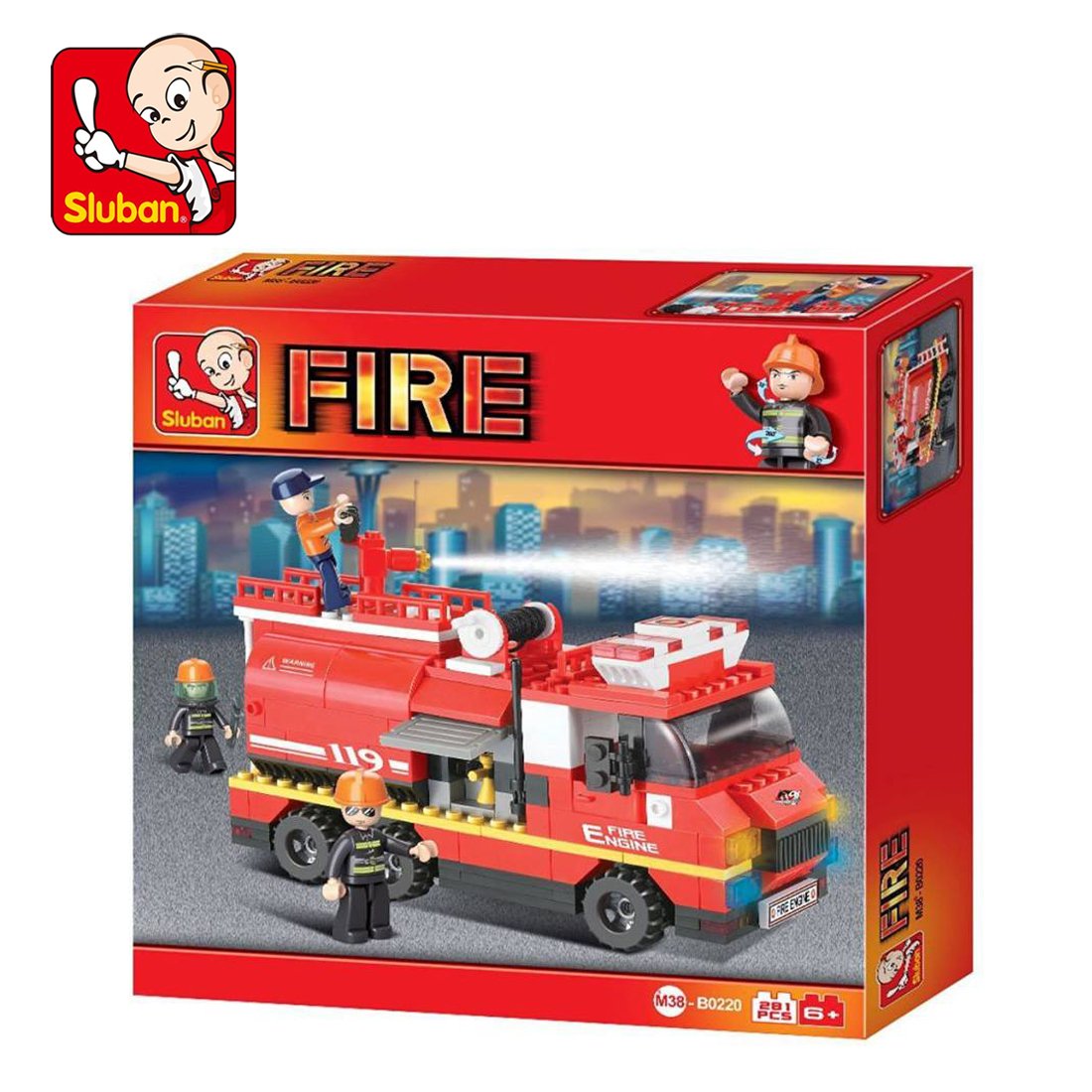 Sluban Fire Engine Truck Set 281 Pcs