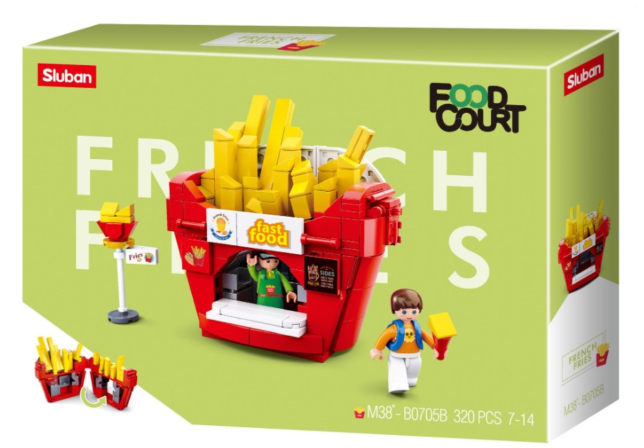 Sluban Food Court French Frites Shop Set 320 Pcs