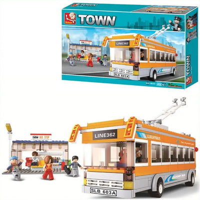 Sluban Town Trolly Bus Blocks Set