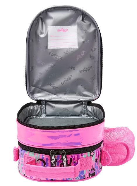 Smiggle Away Curved Hardtop Lunchbox With Strap - Pink