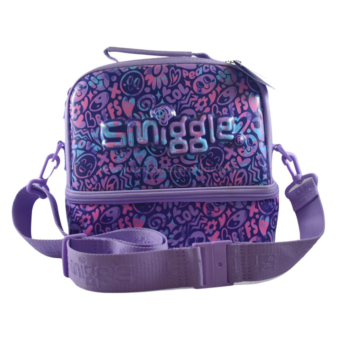 Smiggle Hardtop Lunchbox With Strap - Purple