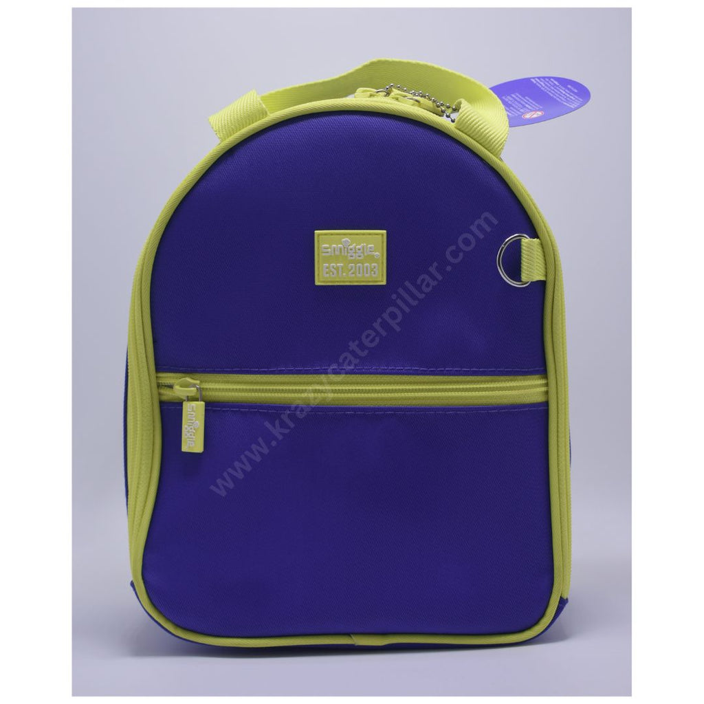 Smiggle Lunchbox Arc With Backpack Straps - Purple Neon