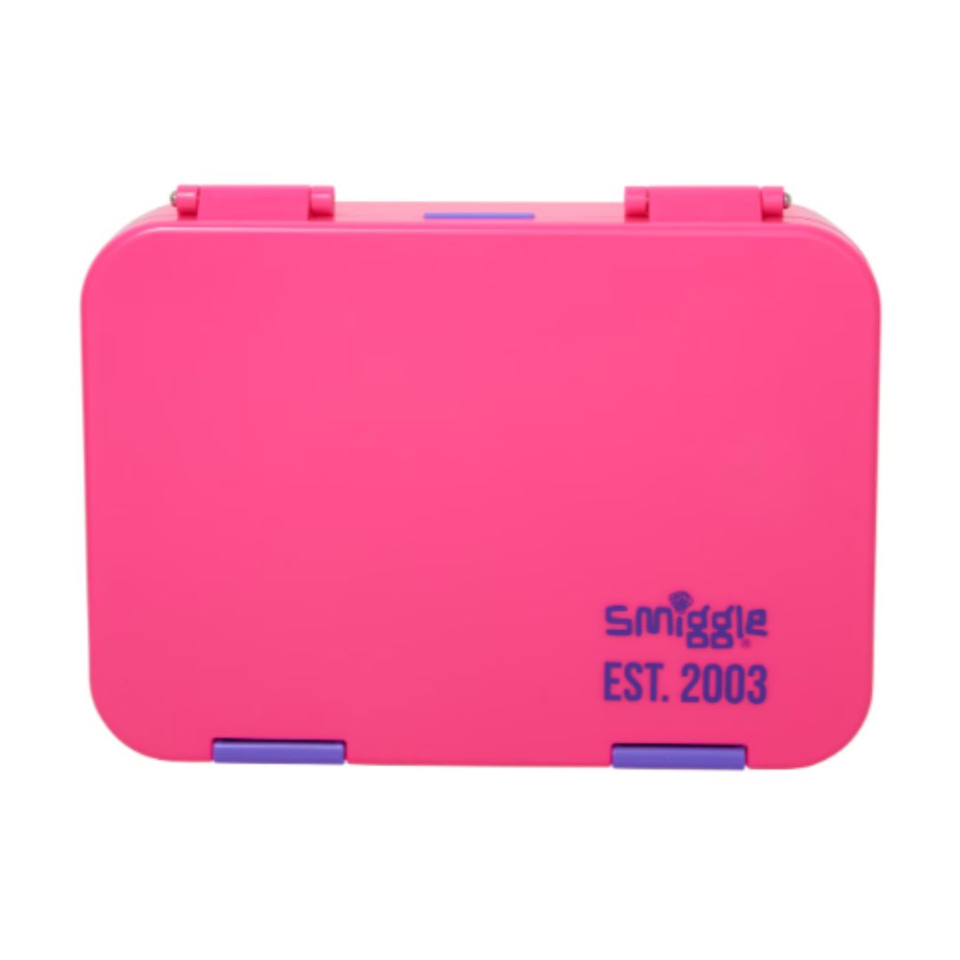 Smiggle Neon Splice Medium Bento Lunchbox - Purple