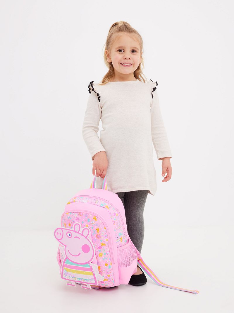 Smiggle: Peppa Pig Junior Character Backpack-Pink