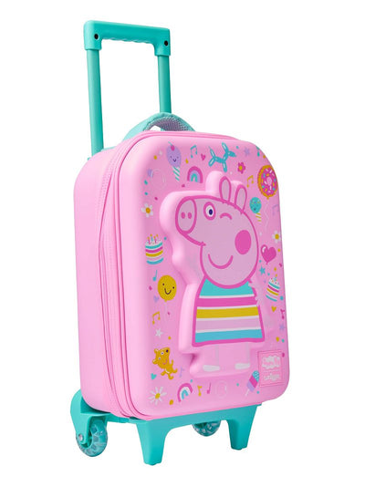 Smiggle: Peppa Pig Junior Hardtop Trolley Bags-Pink