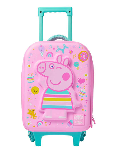 Smiggle: Peppa Pig Junior Hardtop Trolley Bags-Pink