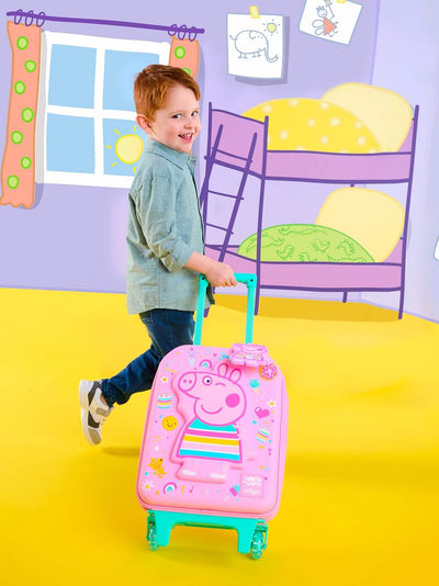 Smiggle: Peppa Pig Junior Hardtop Trolley Bags-Pink