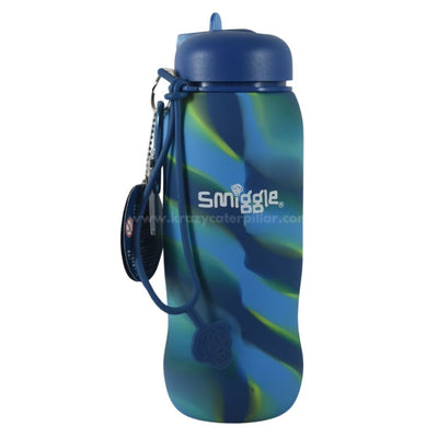 Smiggle Roll Up Silicone Bottle - Blue