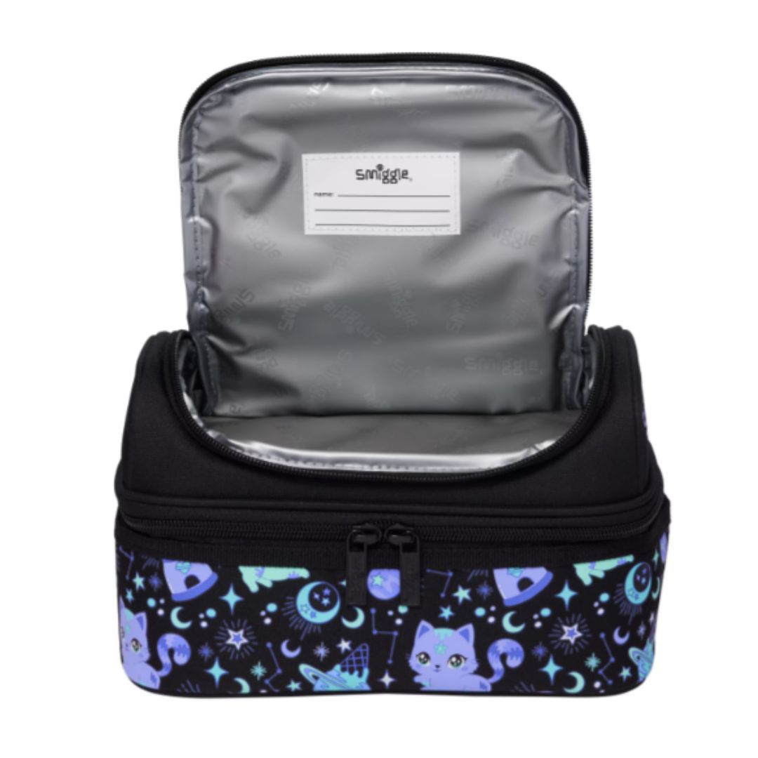 Smiggle Rush Double Decker Lunchbox - Black