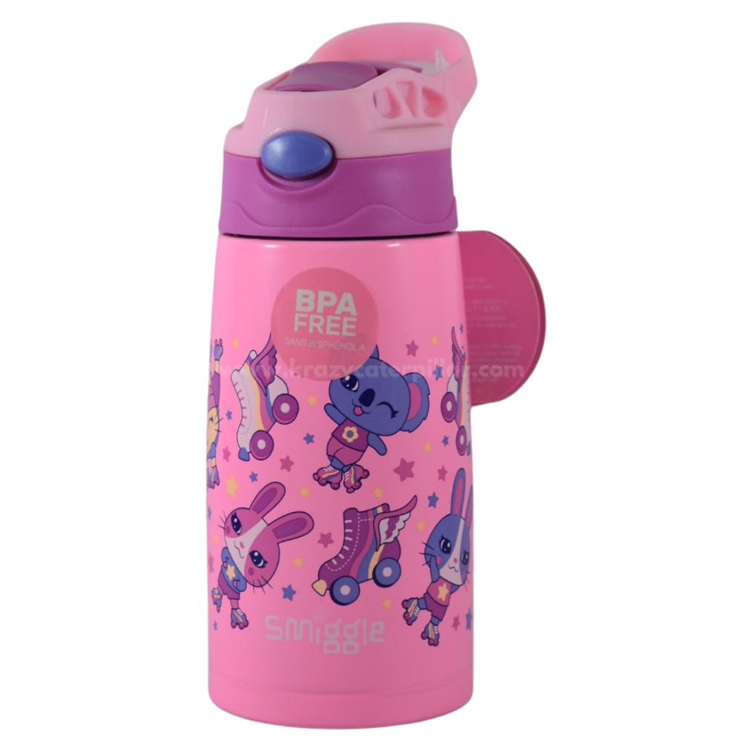 Smiggle Stainless Steel With Flip Spout Drink Bottle - Pink