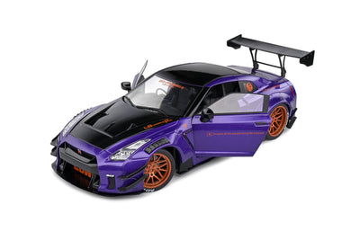 Solido: NISSAN GT-R (R35) W/Liberty Walk Body Kit 2.0 – Purplezilla-2022 (Scale 1:18)