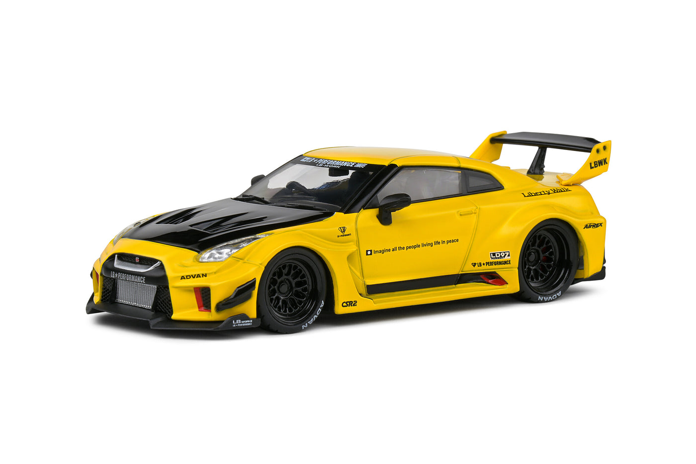 Solido: Nissan GTR35 LBWK Silhouette - Yellow -2019 (Scale 1:43)