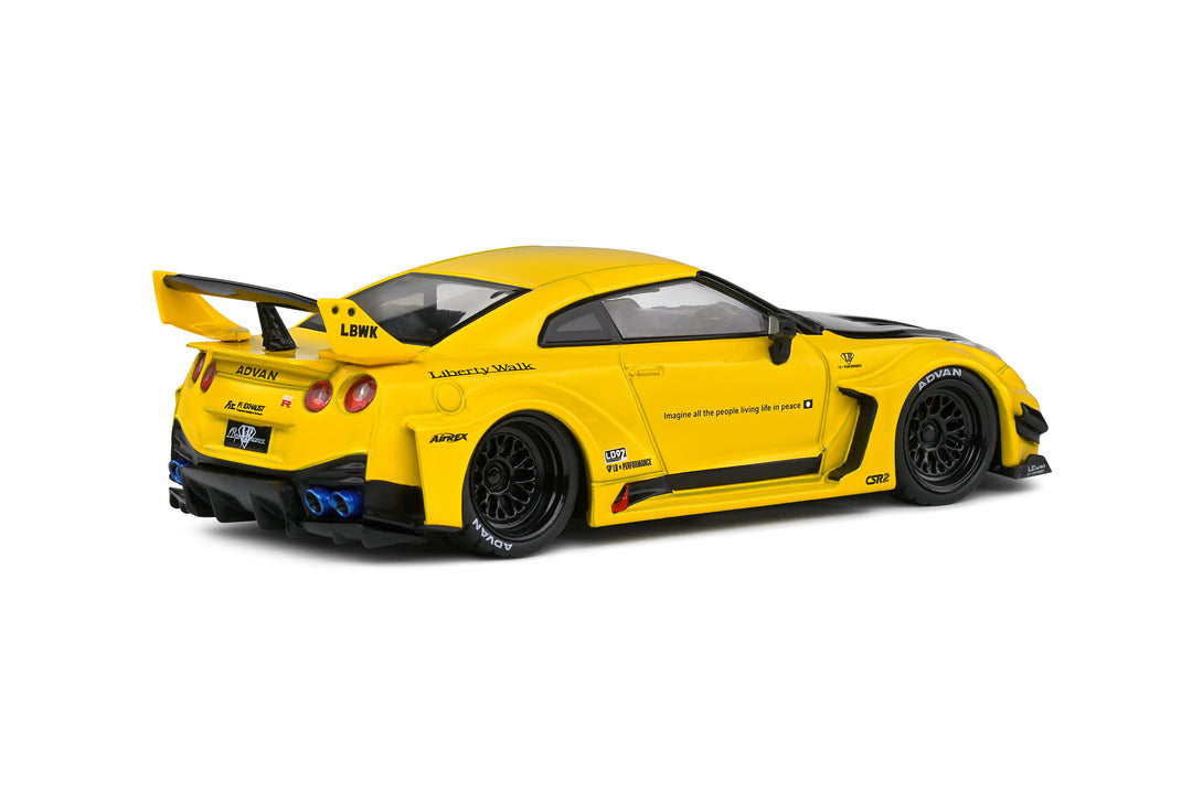 Solido: Nissan GTR35 LBWK Silhouette - Yellow -2019 (Scale 1:43