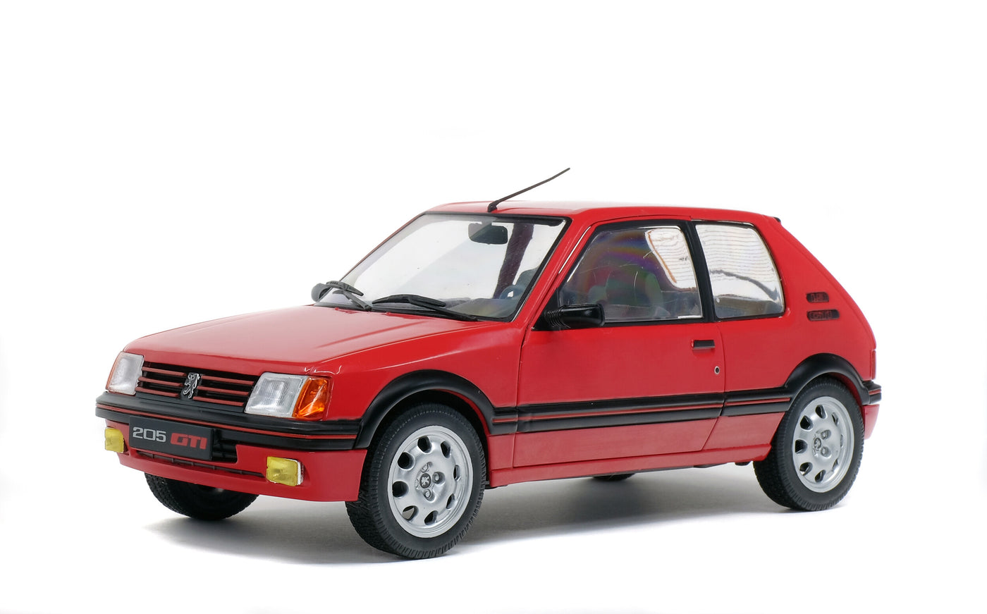 Solido : 1988 Peugeot 205 GTi 1.9L MK I Red Diec-Cast Scale Model (1:18)