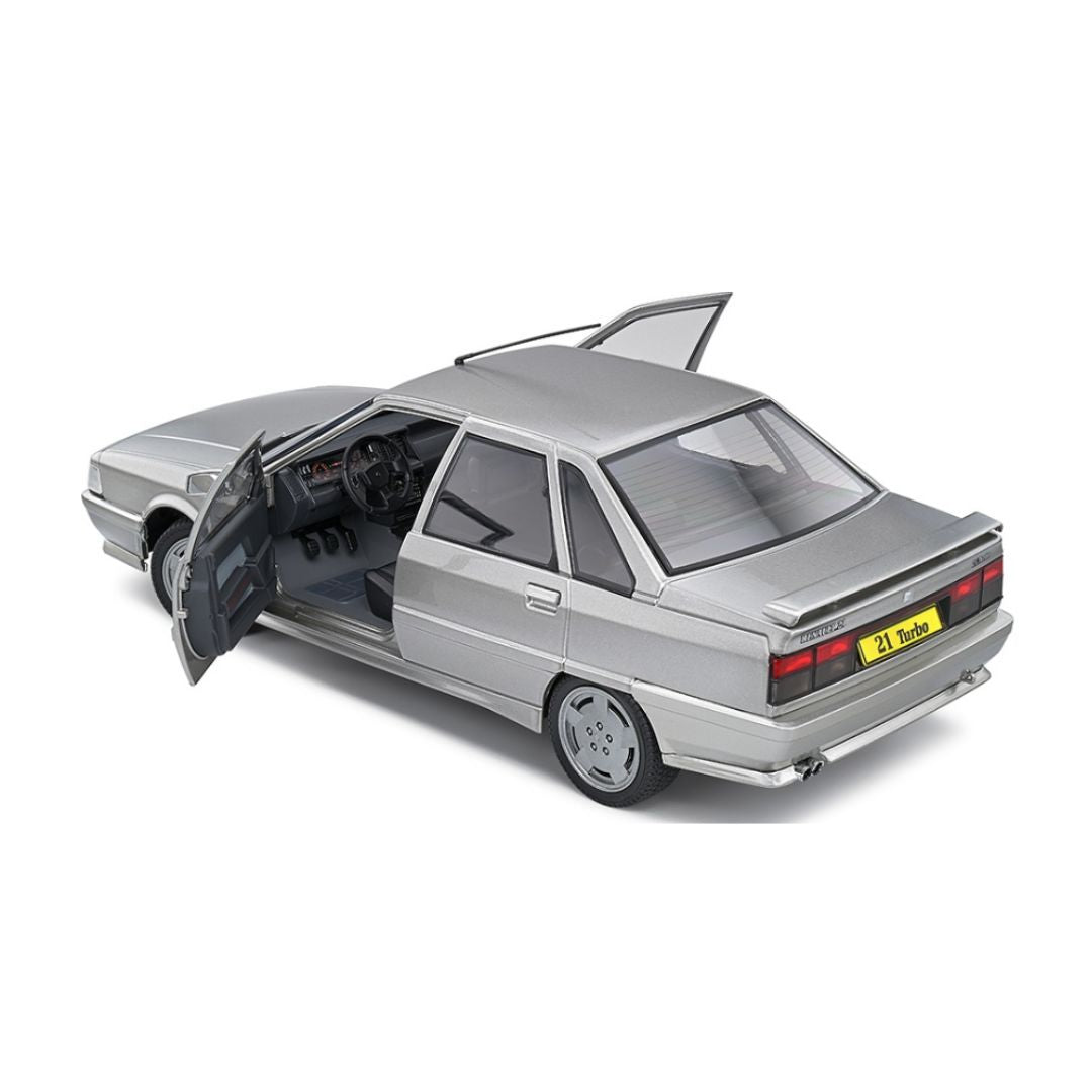 Solido : 1988 Renault R21 Turbo MKII silver Die-Cast Scale Model (1:18)