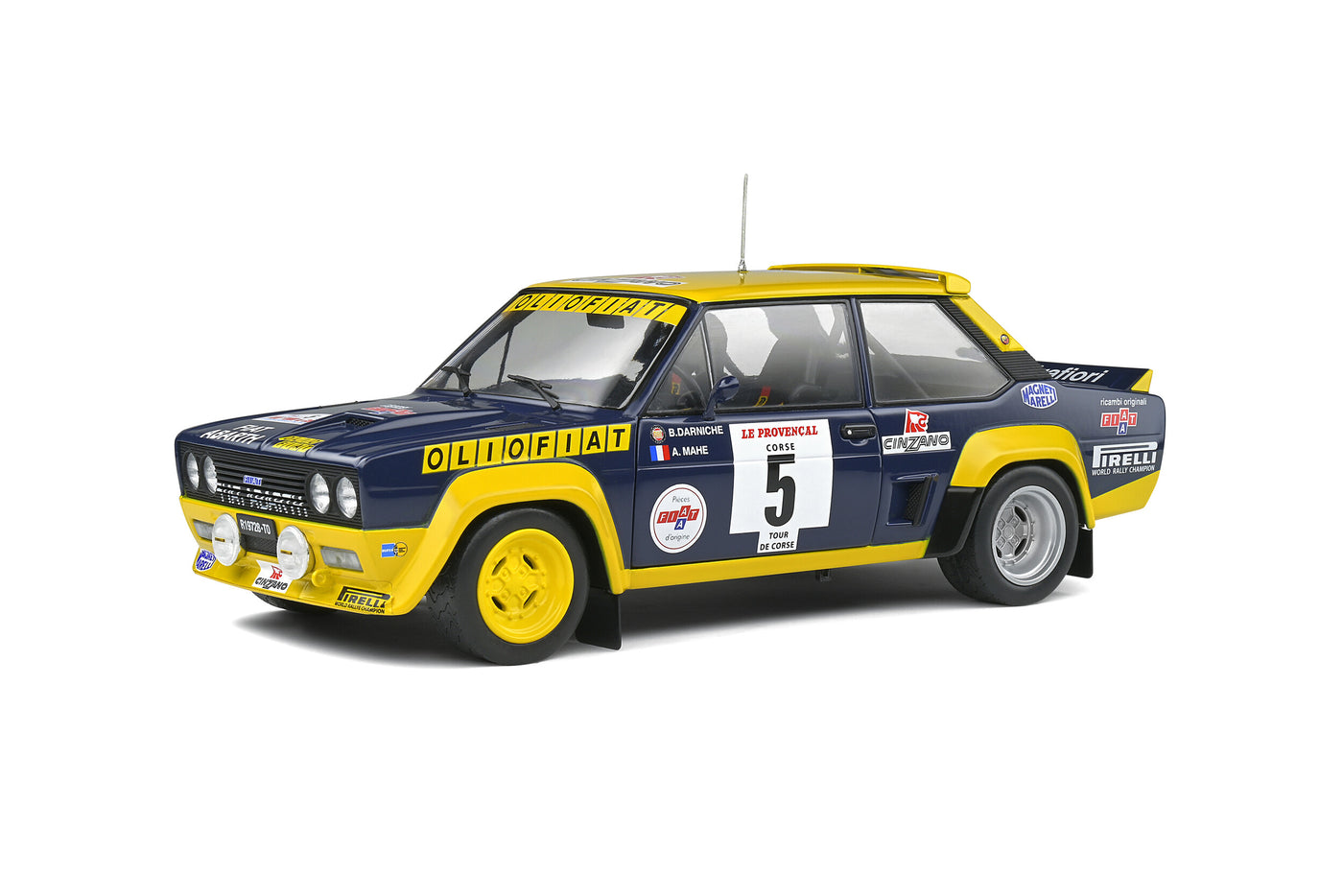 Solido : 1977 Fiat 131 Abarth Tour De Corse #5  B. Darniche/A. Mahe Die-Cast Scale Model