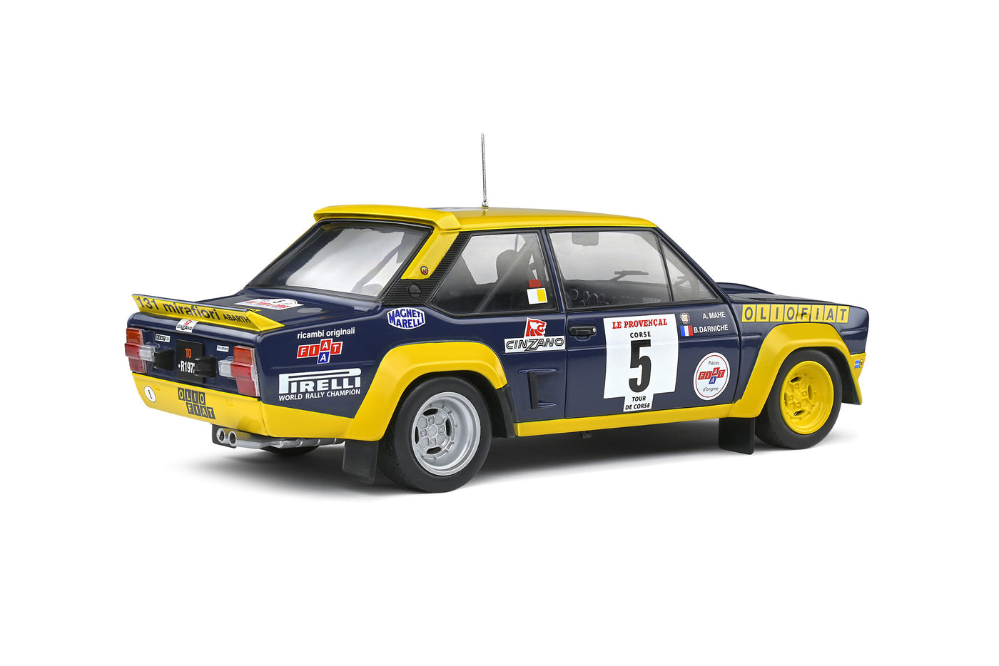 Solido : 1977 Fiat 131 Abarth Tour De Corse #5  B. Darniche/A. Mahe Die-Cast Scale Model