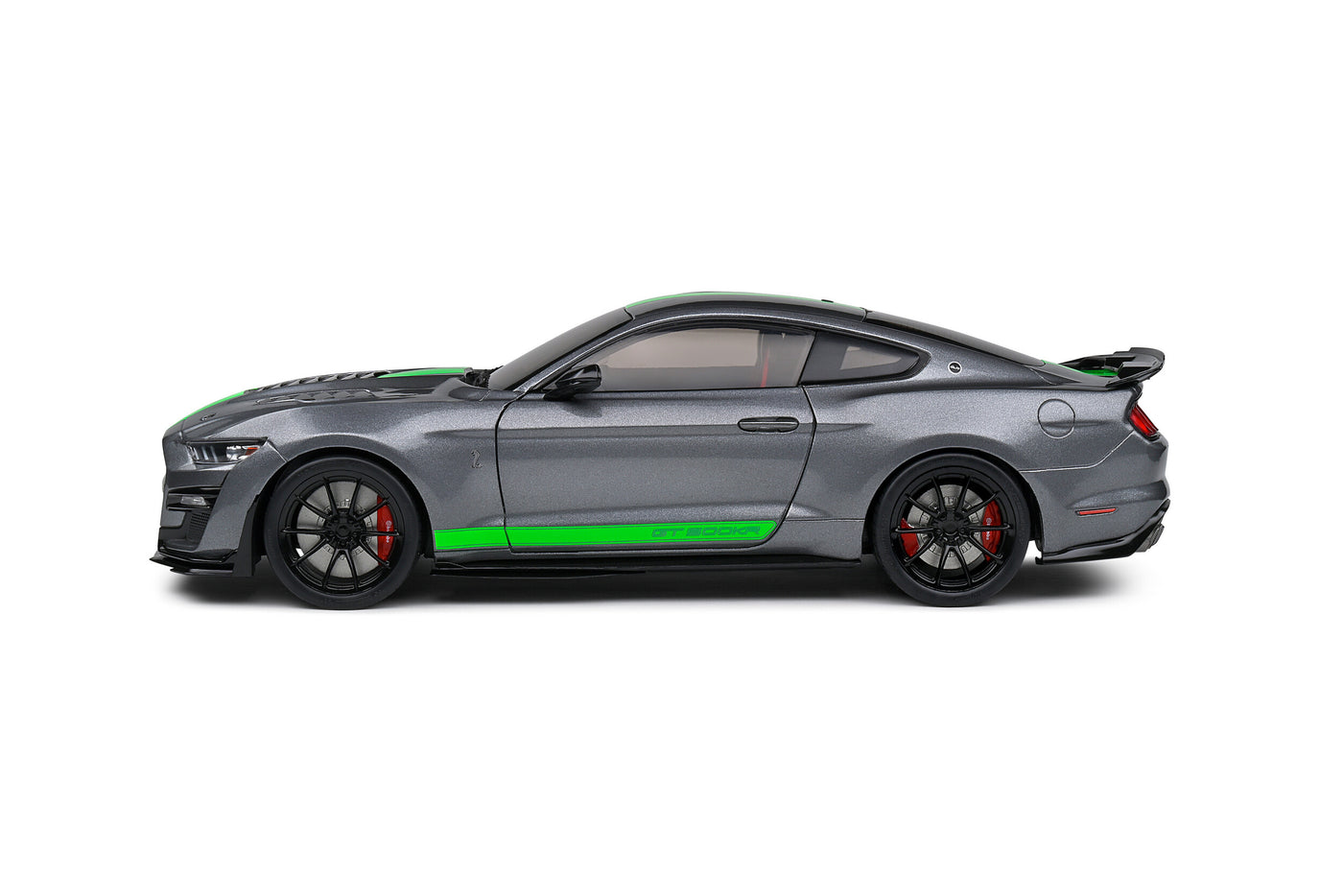 Solido: Ford Mustand Shelby GT500 – Carbonized Grey / Neon Green Stripes – 2020 (Scale 1:18)