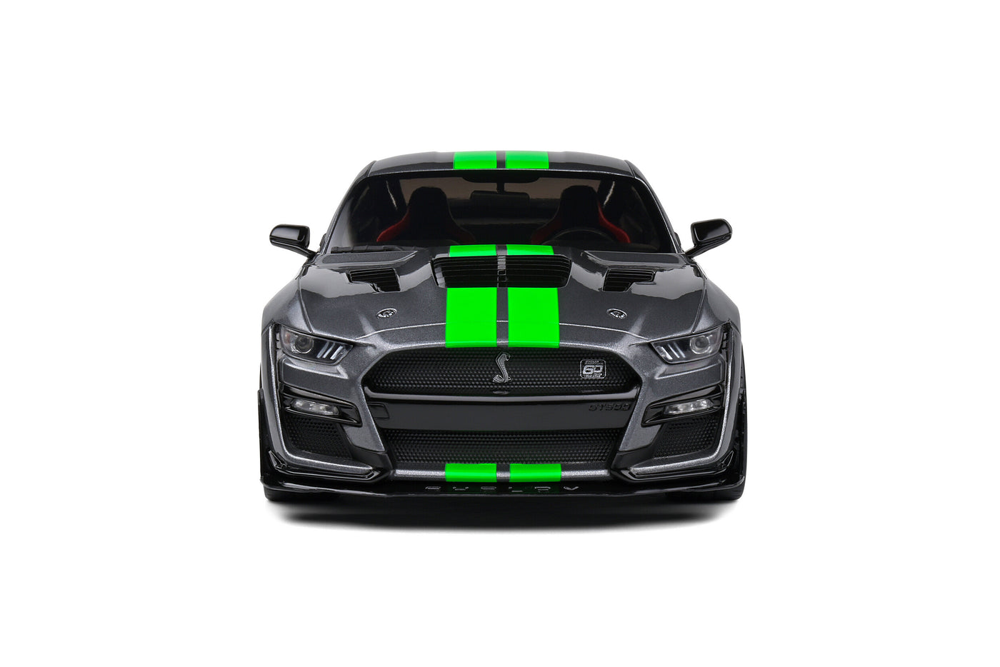 Solido: Ford Mustand Shelby GT500 – Carbonized Grey / Neon Green Stripes – 2020 (Scale 1:18)