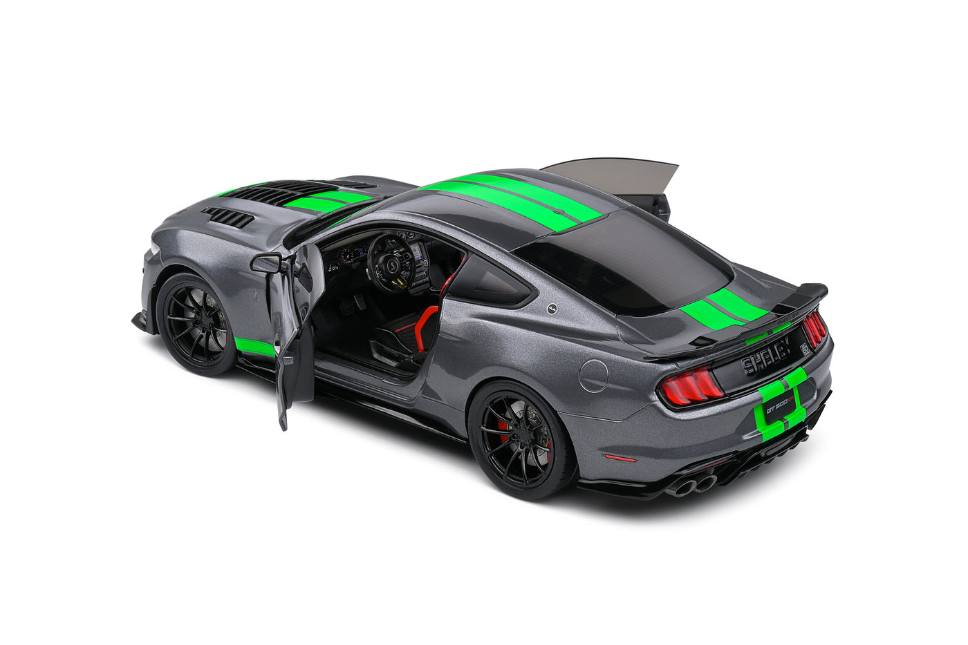 Solido: Ford Mustand Shelby GT500 – Carbonized Grey / Neon Green Stripes – 2020 (Scale 1:18)