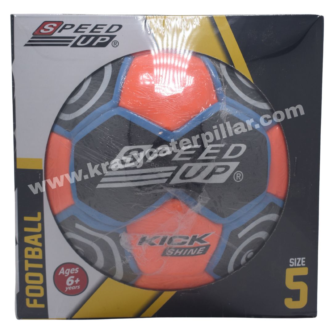 Speed Up: Kick Shine Football Size 5 - Red Black Orange Black