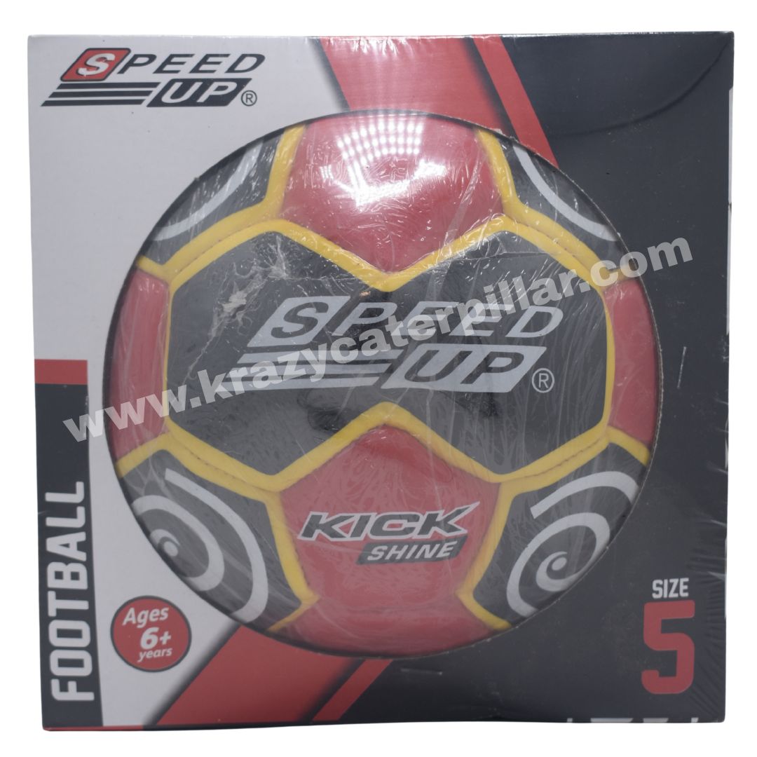 Speed Up: Kick Shine Football Size 5 - Red Black