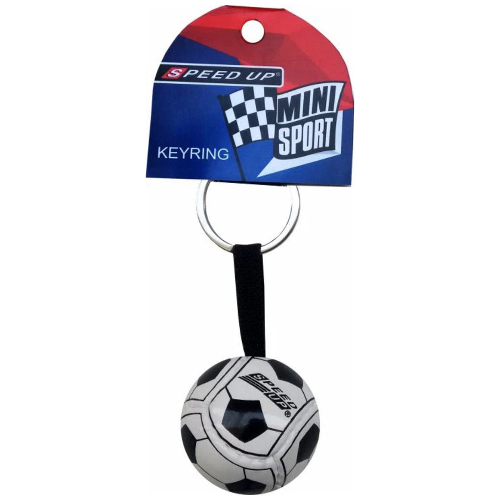 Speed Up: Miniature Football KeyRing - White/Black
