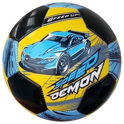 Speed Up: Speed Demon Car Football Size-3 - Yellow Blue