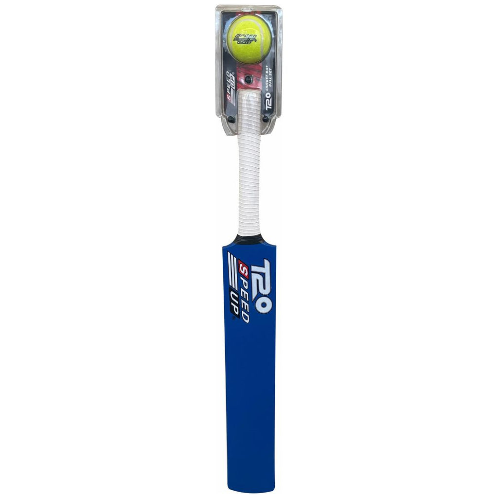 Speed Up: T-20 Wooden Cricket Bat & Ball Set Blue - Size 1