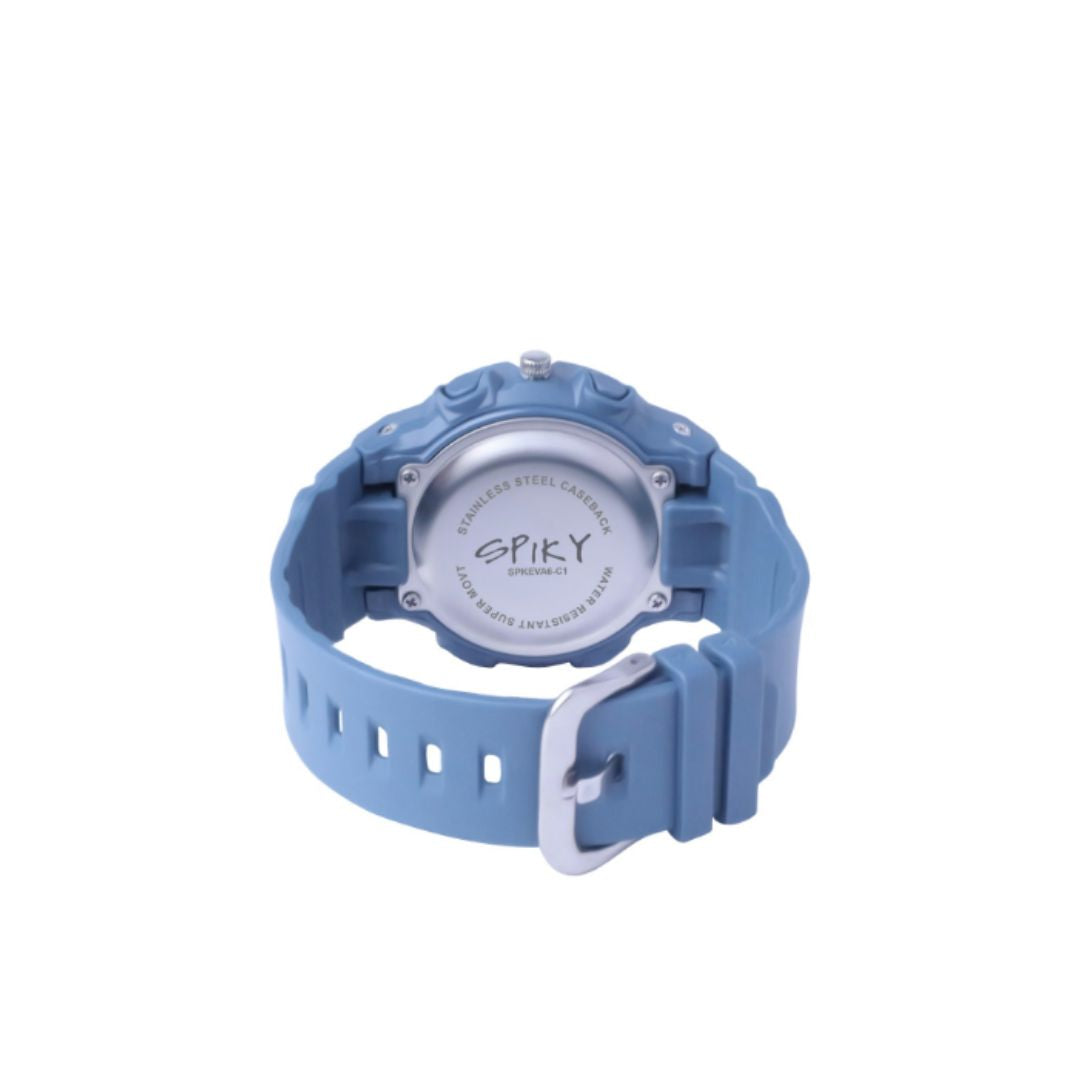 Spiky Analog & Digital Sporty Watch - Blue