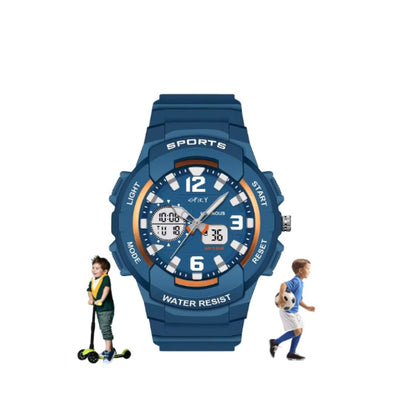 Spiky Analog & Digital Sporty Watch - Blue