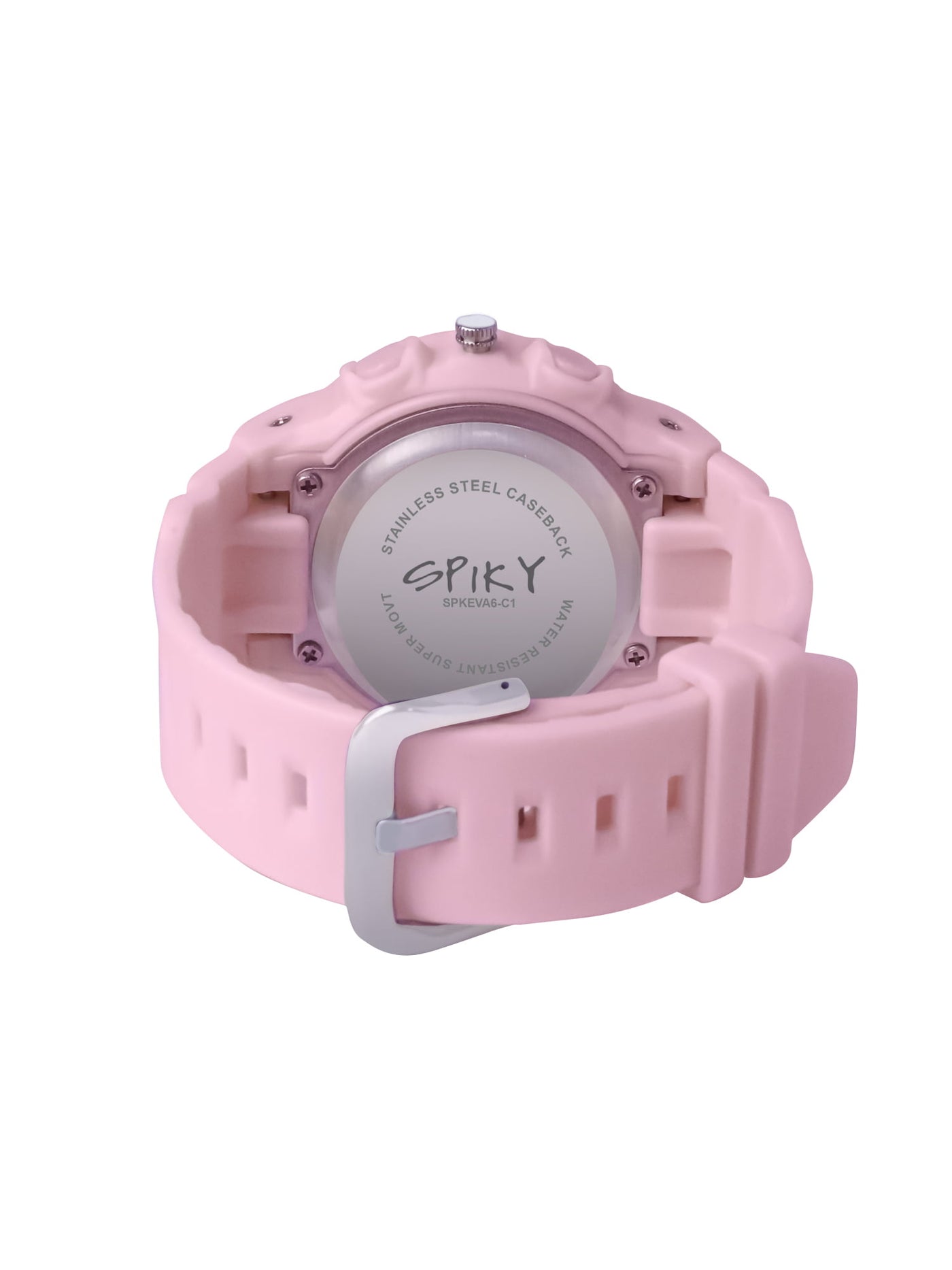 Spiky Analouge & Digital Sporty Watch – Pink