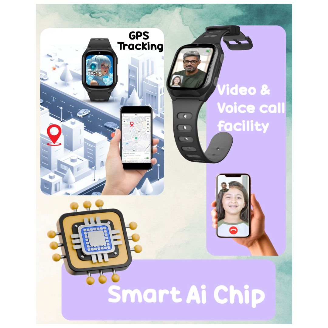 Spiky Chimera Android Smartwatch with Built in Jarvis AI - Black